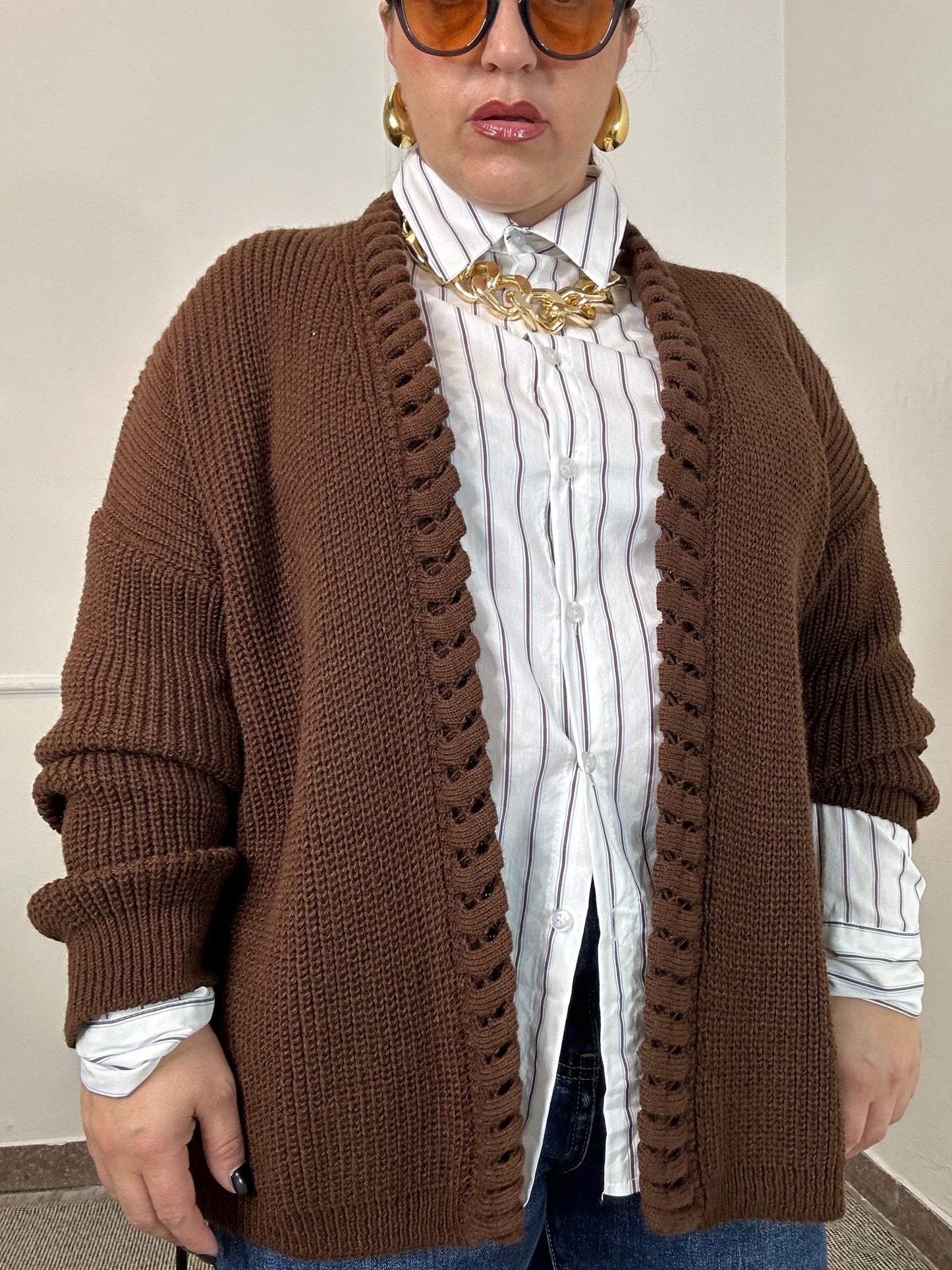 CARDIGAN TRECCIA